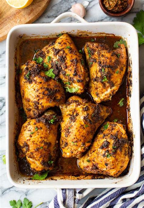 baked-chermoula-chicken-thighs-a-saucy-kitchen image