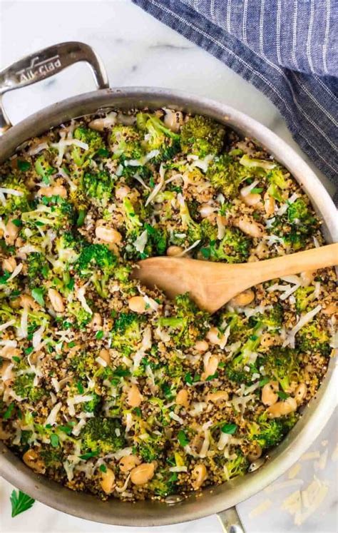 one-pan-broccoli-quinoa-skillet-with-parmesan-well image