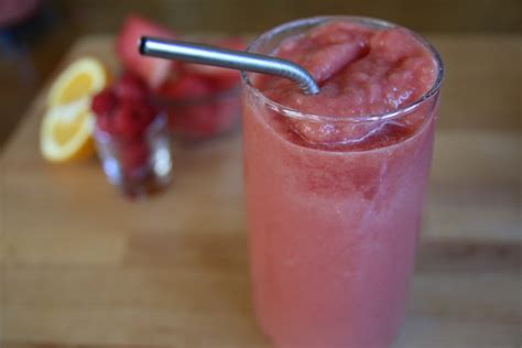 how-to-make-frozen-watermelon-raspberry-smoothies image