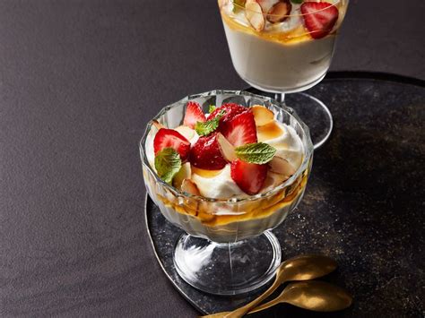 honey-ricotta-mousse-with-strawberries-food-wine image