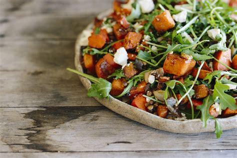 moroccan-sweet-potato-lentil-feta-salad-food image