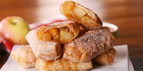 best-caramel-apple-egg-rolls-recipe-delish image