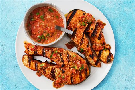 chili-tequila-salmon-steaks-with-grilled-salsa image