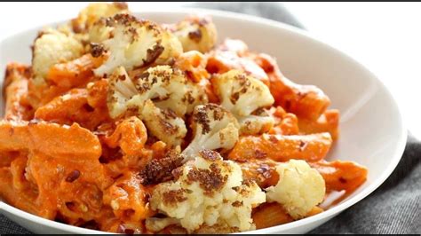 red-pepper-cashew-pasta-with-roasted-cauliflower image