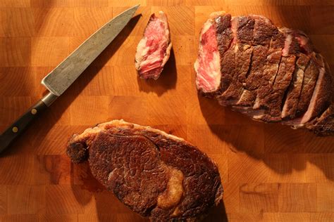 perfect-pan-seared-ribeye-steaks-recipe-alton-brown image