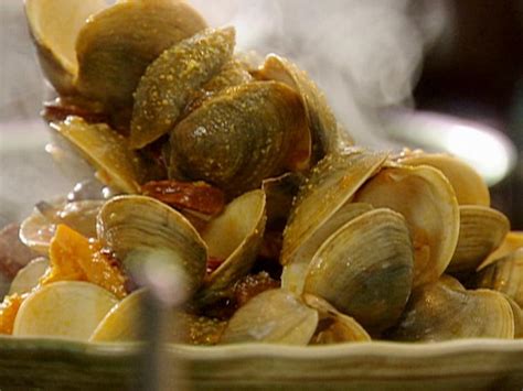steamed-clams-with-chorizo-citrus-and-saffron-aioli image