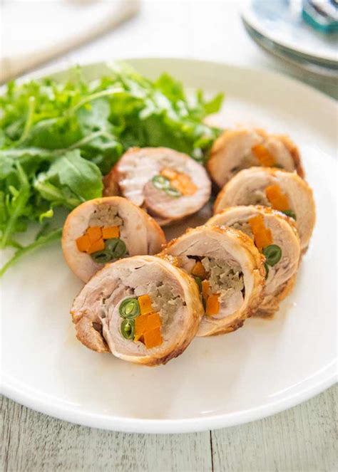 chicken-rolls-stuffed-with-vegetables-chicken-yawata-maki image