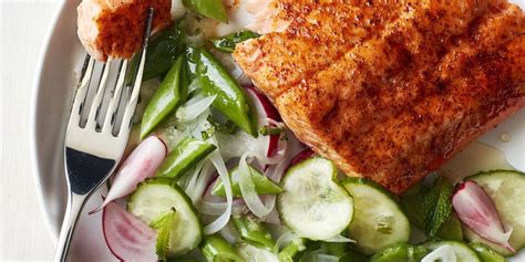 roasted-blackened-salmon-with-snap-pea-salad image