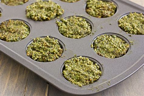 how-to-make-frozen-pesto-cubes-using-muffin-tins image