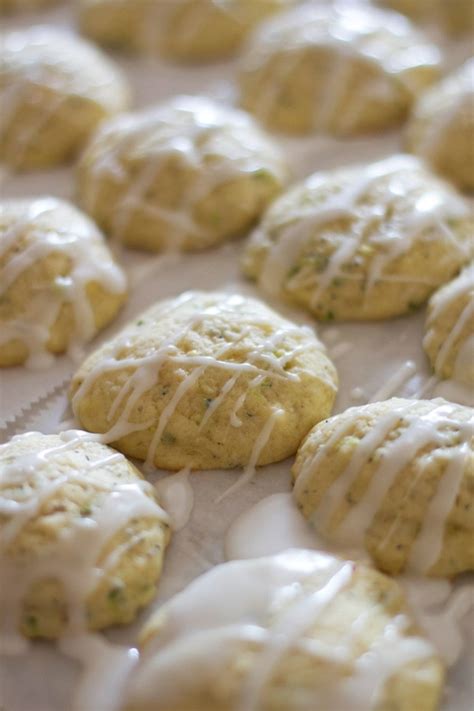 soft-lemon-zucchini-cookies-with-lemon-glaze-laurens image