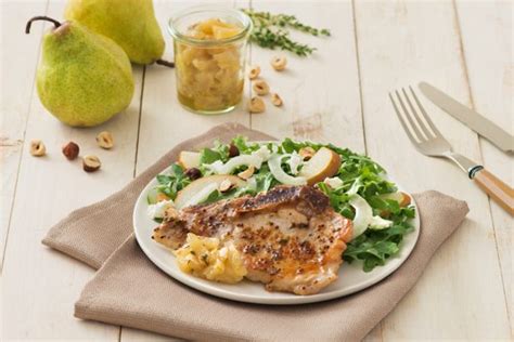 honey-glazed-pork-chops-with-pear-chutney-pear image