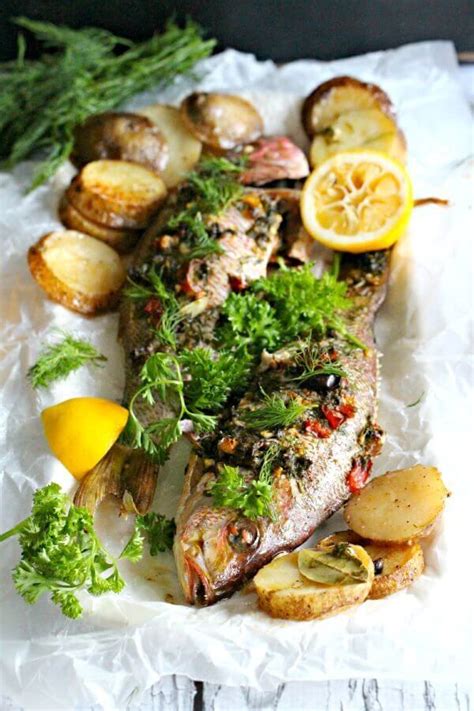 whole-roasted-red-snapper-with-potatoes-one-pan image