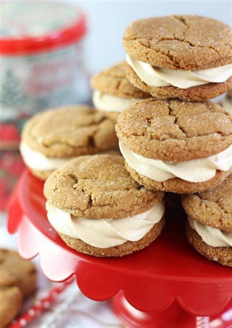 ginger-cookie-sandwiches-with-caramel-buttercream image