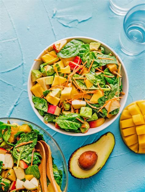avocado-mango-green-salad-with-yogurt-dressing image