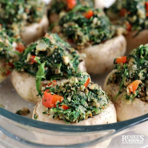 easy-vegetarian-stuffed-mushrooms-renees-kitchen image