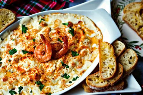 hot-cheesy-cream-cheese-shrimp-dip-life-love image