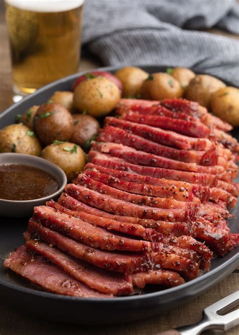 beer-braised-corned-beef-with-whiskey-mustard-glaze image
