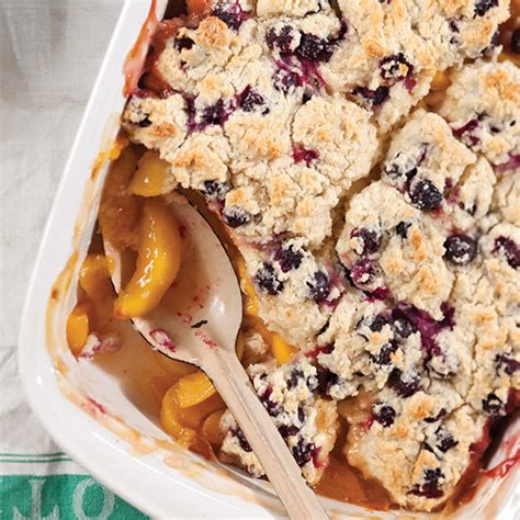 peach-cobbler-with-blueberry-drop-biscuits-paula image