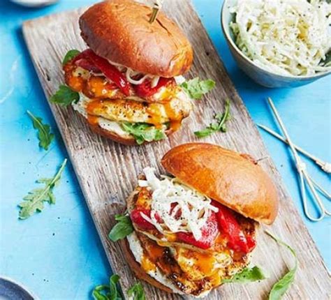 chicken-burger-recipes-bbc-good-food image
