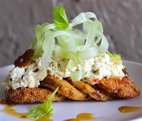 crab-salad-with-fried-green-tomatoes-and-celery-james image