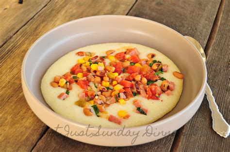 hoppin-john-stew-with-white-cheddar-cheese-grits image