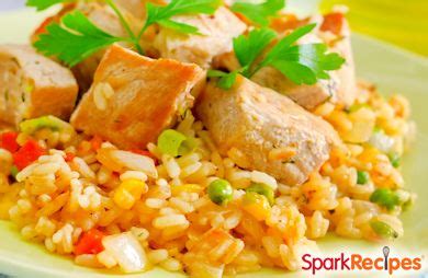 zesty-chicken-and-rice-skillet-recipe-sparkrecipes image