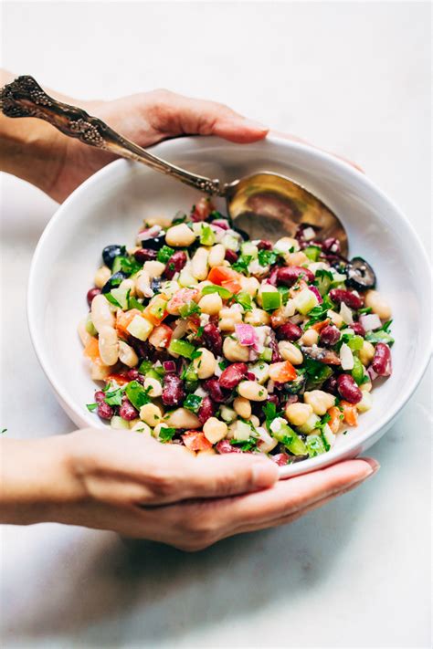 veggie-packed-three-bean-greek-salad-recipe-little image