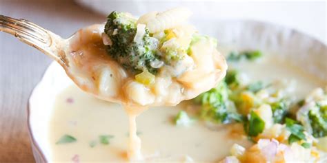 best-broccoli-cheddar-macaroni-soup-recipe-delish image