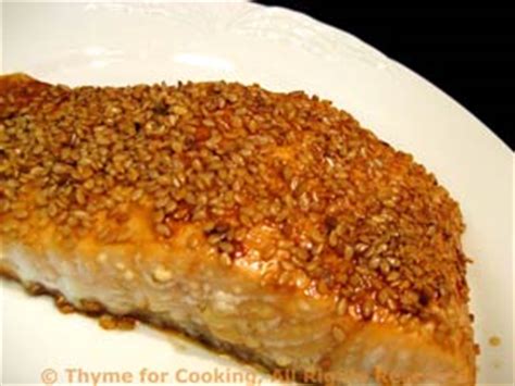 baked-salmon-with-a-sesame-seed-crust-delicious image