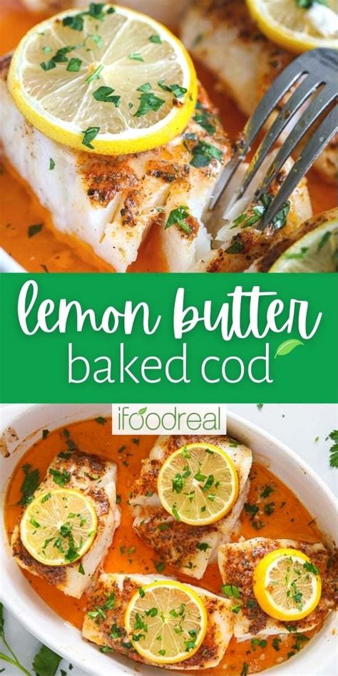 lemon-butter-baked-cod-the-best-ifoodrealcom image