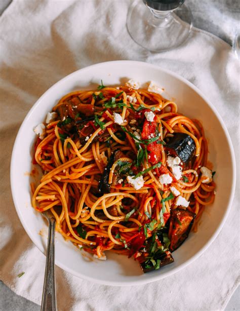 pasta-alla-norma-with-roasted-eggplant-tomatoes image