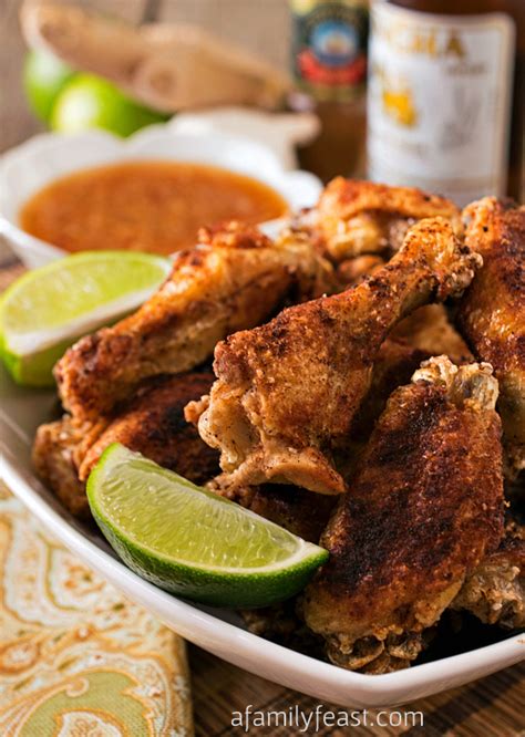 crispy-asian-chicken-wings-with-ginger-lime-dipping image