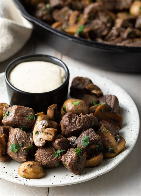 skillet-steak-bites-with-mushrooms-a-spicy-perspective image