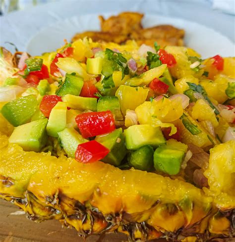 pineapple-pico-de-gallo-salsa-recipe-with-avocado image