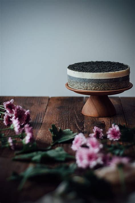 black-sesame-and-white-chocolate-mousse-cake image