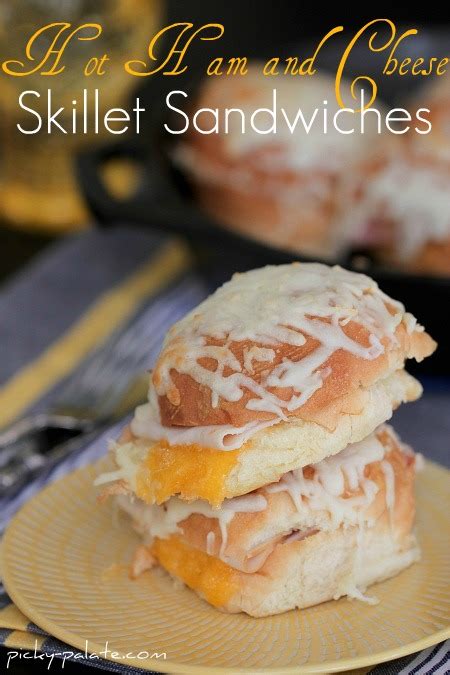 hot-ham-and-cheese-skillet-sandwiches-easy image