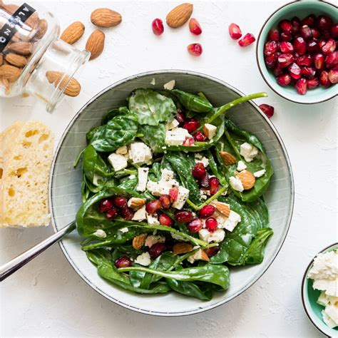 spinach-feta-pomegranate-and-almond-salad-by image