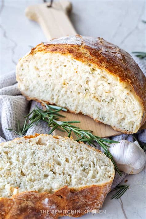 easy-artisan-garlic-rosemary-bread-the-bewitchin-kitchen image