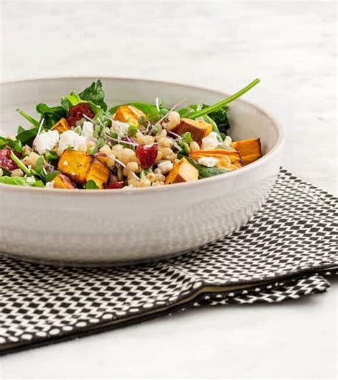 roasted-sweet-potato-cranberry-salad-love-and image