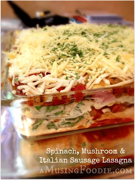 spinach-mushroom-and-italian-sausage-lasagna image