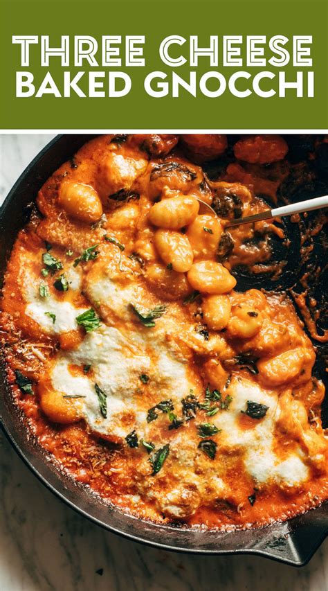 three-cheese-baked-gnocchi-with-spinach-pinch-of-yum image