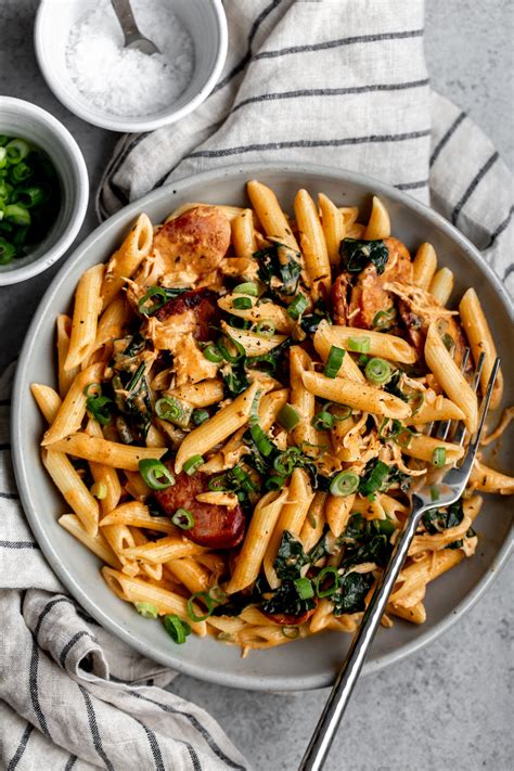 creamy-cajun-pasta-with-chicken-and-andouille-sausage image