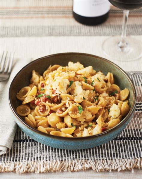 orecchiette-with-breadcrumbs-pancetta-and-cauliflower-lidia image