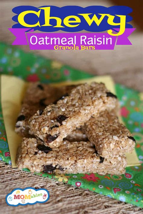 chewy-oatmeal-raisin-granola-bar-recipe-copycat image