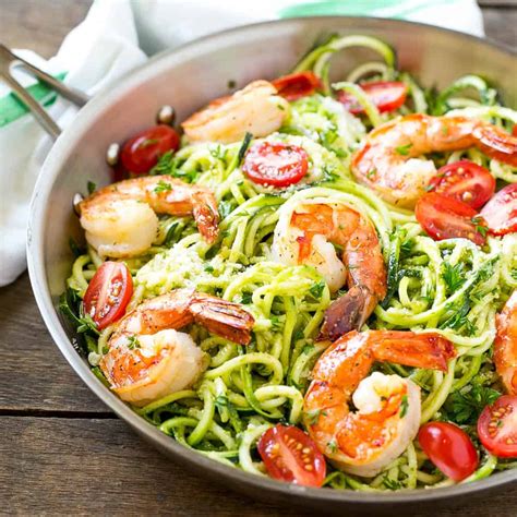 low-carb-pesto-shrimp-zoodles-healthy-fitness-meals image