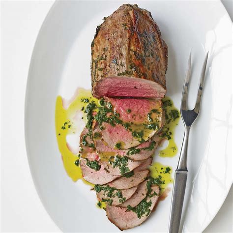 rare-roast-beef-with-fresh-herbs-and-basil-oil image