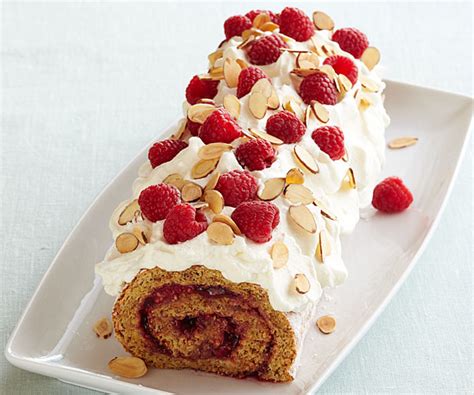 almond-raspberry-jelly-roll-cake-recipe-finecooking image