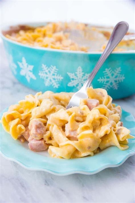 creamy-ham-and-noodle-casserole image