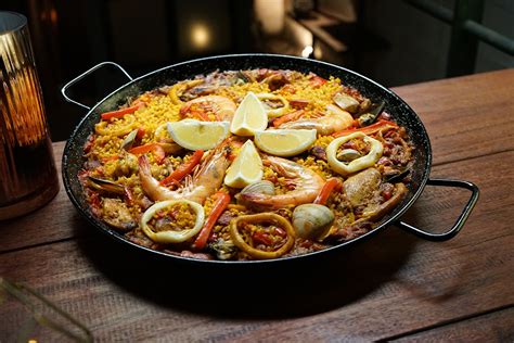 seafood-and-chorizo-paella-recipe-spanish image