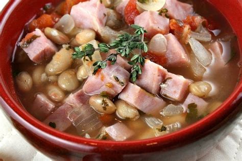 smoked-ham-soup-with-white-beans-recipe-girl image